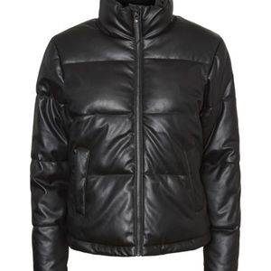 Vegan (faux leather) puffer